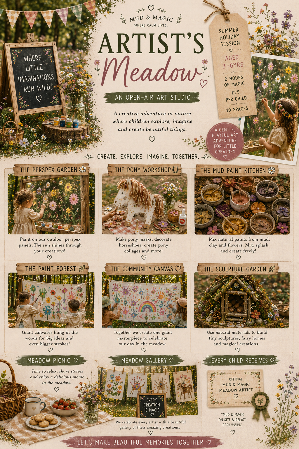 šØ Artistās Meadow | Summer Holiday Session (Ages 3ā6)