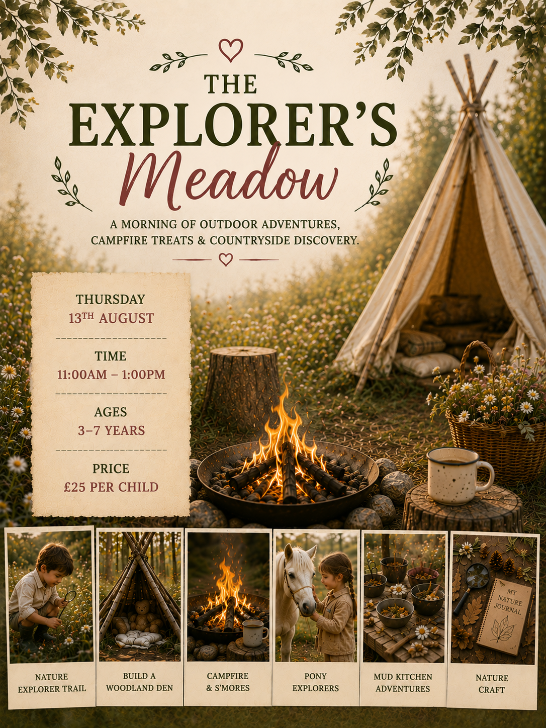 The Explorer’s Meadow 🐛🕷️🐞🦋 🔍