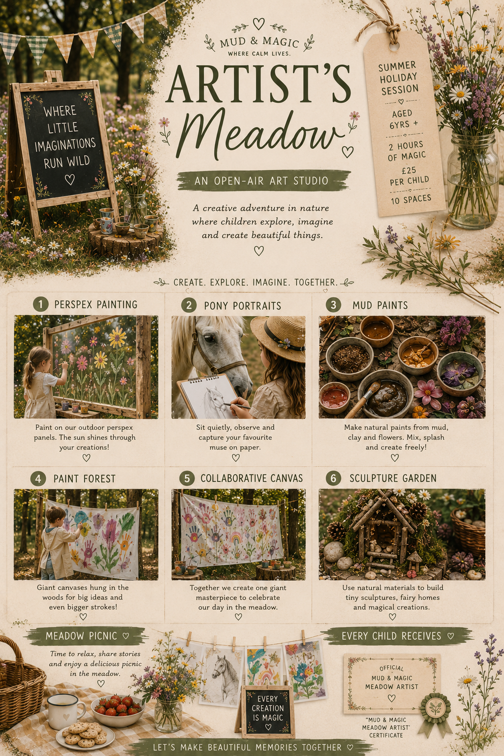 🎨 Artist’s Meadow | Summer Holiday Session (Ages 7+)
